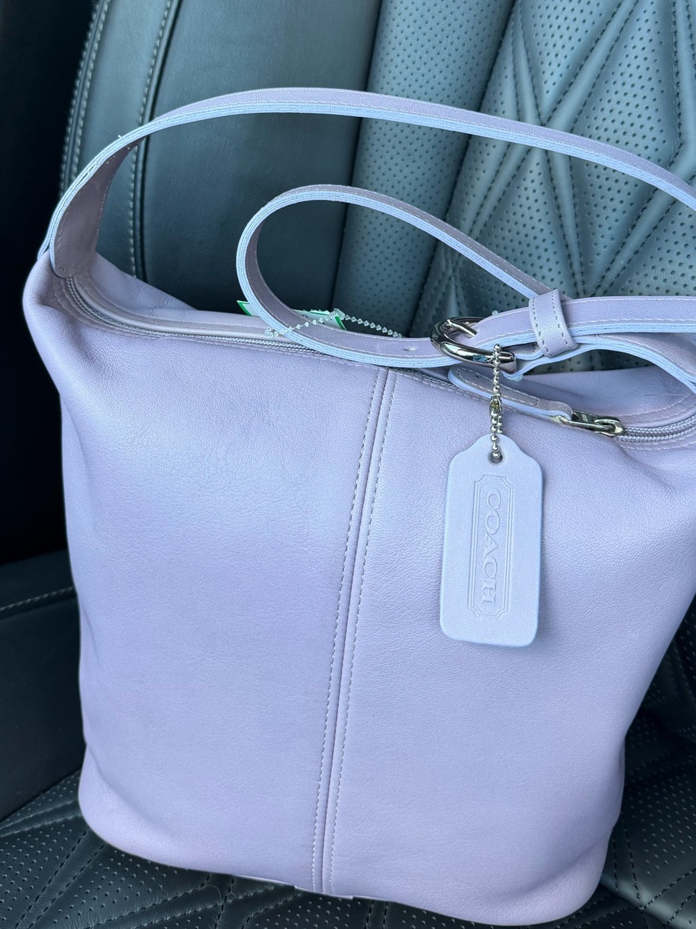 Coach Small Bucket Bag / Mini Hobo – Lavender Purple Leather – Style 4140
